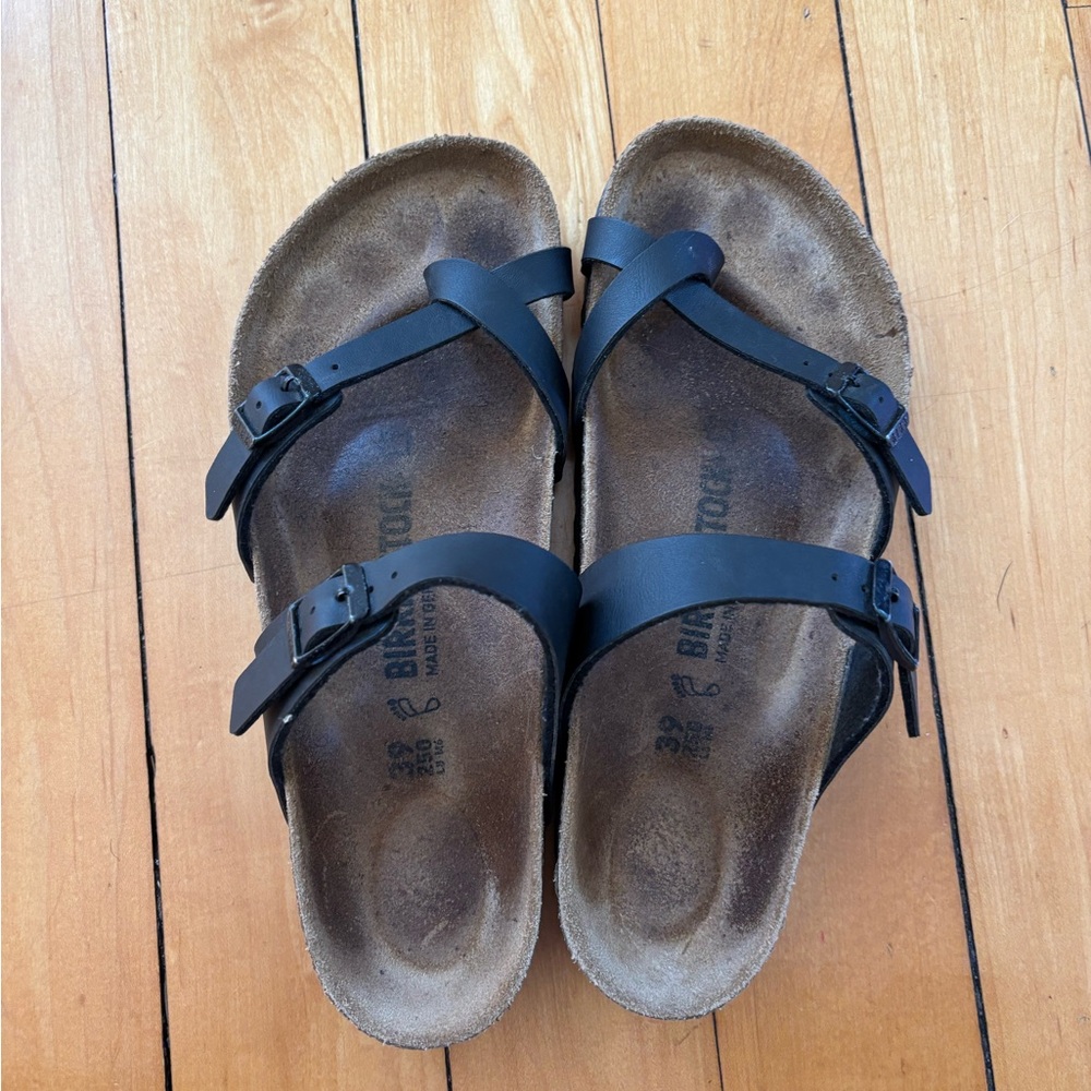 Birkenstock Mayari Black Cross-Strap Sandals